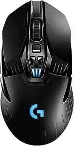 Logitech G903 Lightspeed Wireless Gaming Mouse W/Hero 25K Sensor, 140+ Hour With Rechargeable Battery And Lightsync RGB. Powerplay Compatible, Ambidextrous, 107g+10g Optional, 25,600 DPI - Black
