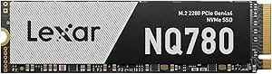 Lexar 1TB NQ780 SSD Pcie Gen4 Nvme M.2 2280 Internal Solid State Drive, Up To 6500/2500 MB/S Read/Write, Compatible With PS5, For Gamers And Creators (LNQ780X001T-Rnnnu)