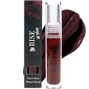 Power Gloss – Bold Merlot Vegan Lip Gloss With High Pigment, Hyaluronic Acid, Jojoba & Castor Oil For Vampy, Non-Sticky, Moisturizing Color (Merlot) - High Pigment, Hydrating, Glossy, Vegan