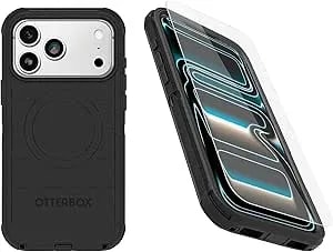 Otterbox Iphone 17 Pro Max (Only) Bundle: Defender Series Case & Screen Protector - Black - Case Only - Snaps On Magsafe - Tough - Rugged & Durable - Non-Retail Packaging