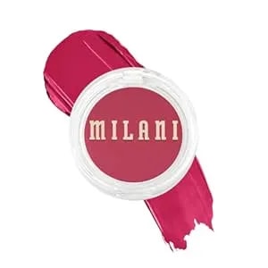 Milani Blush Makeup – Cheek Kiss Cream Blush For Cheeks, Buildable Cream-To-Gel Blusher & Lip Tint, Dewy Natural Color, Hydrating - Blushing Berry