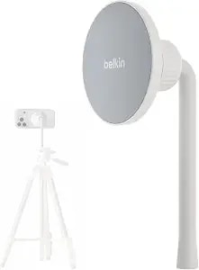 Belkin Stage Magnetic Tripod Phone Mount, Magsafe & qi2 Compatible - 360-Degree Rotating Holder, For Iphone 17 & 16, Android, Tiktok, Youtube, Streaming, Influencer Content