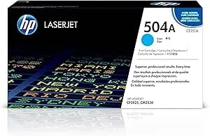 Hp 504a Cyan Toner Cartridge - Works Color Laserjet cm3530, cp3525 Series - ce251a