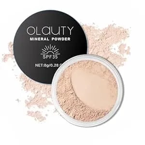 Ultra Cover Powder Foundation, Mineral Powder Foundation Spf 35, Lightweight Loose Powder, Sheer Coverage, Oil Control, Natural Glow Base Makeup (01 Fair Light)
