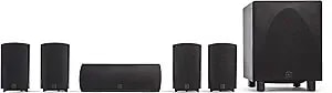 Definitive Technology Procinema 6d - Compact 5.1 Channel Home Theater Speaker System - 250-Watt Powered Subwoofer Center Channel + 4 Speakers - Sleek Modern Looks Match Any DéCor Black