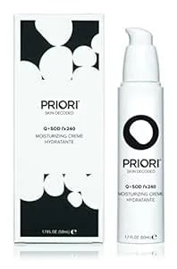 Priori Skincare Moisturizing Creme With coq10 Advanced Age Defying Hydrating Face Cream For Women And Men 24 Hr Moisturizer Lactic Acid, Retinol, Antioxidant Protection 1.7 Fl Oz