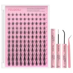 Lash Clusters Kit. Cluster Eyelash Extensions.Volume Lash Clusters.Fzlqosj Manga Lash Clusters. Eyelash Clusters Kit.Diy Lash Extension Kit.Pro Lash (Aesthetic‌ Kit 120pcs)