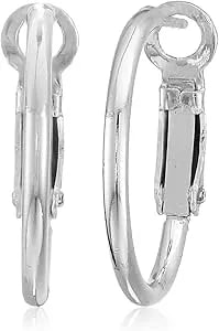 Amazon Essentials Sterling Silver Or Gold Plated Lightweight Paddle Back Hoop Earrings