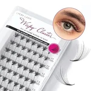 Diy Wispy Individual Lash Clusters 96pcs 20d D Curl 0.07 9-16mm Mix Length