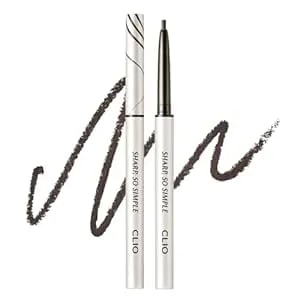 Clio Sharp So Simple Waterproof Pencil Liner, 2mm Ultra Slim Precision Tip, Smooth Tug Free, Smudge Resistant Long Wear Formula, Clean Eye Definition, Easy Control For Daily Makeup (003 Black Brown)