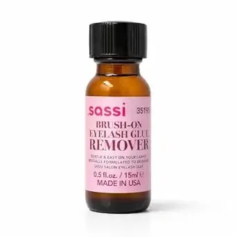 Sassi Brush-On Eyelash Glue Remover - Gentle, Non-Greasy Formula - Quickly Dissolves Lash Adhesive Without Irritation - Made In Usa - 0.5 Oz