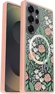 Otterbox Samsung Galaxy s25 Ultra (Only) - Symmetry Series Clear Magnet Case - Peachy Bloom - Ultra-Sleek - Raised Edges Protect Camera & Screen - Non-Retail Packaging