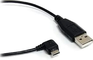 Startech.Com 6 Ft. (1.8 M) Right Angle Micro Usb Cable - Usb 2.0 A To Right Angle Micro B - Black - Micro Usb Cable (uusbhaub6ra)