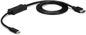 Startech.Com USB C To Esata Cable - 3 Ft / 1m - 5Gbp - For HDD/SSD/ODD - External Hard Drive Adapter - USB 3.0 To Esata Converter (USB3C2ESAT3)