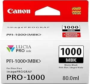Canon Pfi-1000 Genuine Matte Black Ink Tank, Compatible With Imageprograf Pro-1000 Printers