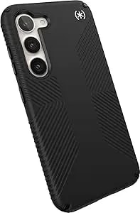 Speck Presidio 2 Grip Samsung Galaxy S23 Case - Drop & Camera Protection, Soft-Touch Secure Grip, Wireless Charging Compatible, Shock Absorbant, Galaxy S23 Case - Black