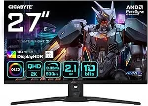 Gigabyte Monitor 27" Oled Flat Aorus fo27q5p Oled/0.03ms/500hz/Qhd