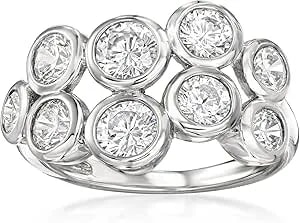 Ross-Simons 2.10 Ct. T.W. Cz Bubble Ring In Sterling Silver