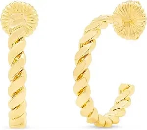 Martha Stewart Everyday Cord Hoop Earrings In Gold