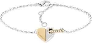 Tommy Hilfiger Women'S Jewelry - Stainless Steel Bracelet With Heart Pendant - Adjustable/Self Sizing - Perfect For Layering - Classic Jewelry For Everyday Wear