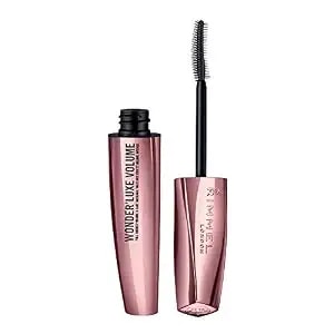 Rimmel Wonder'Luxe Volume Mascara, Long-Wearing, Volumizing, Smudge-Proof, 003, Extreme Black, 0.37 Fl Oz