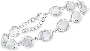 Ross-Simons Moonstone Bracelet In Sterling Silver