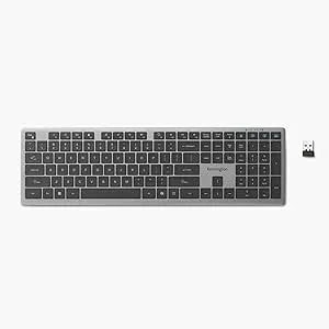 Kensington kb535 Wireless Keyboard, Bluetooth & 2.4ghz Connection, Full-Size Layout, Quiet Scissor-Switch Keys, Programmable, Copilot Hotkey, Compatible With Windows, Black (k75408na)