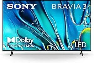 Sony 55-Inch 4k Ultra Hd Bravia 3 Led Smart Tv With Google Tv, Led Flat Screen, Dolby Vision Hdr, Google Tv, Exclusive ps5 Features, (K-55s30)