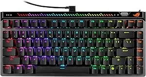 Asus Rog Falchion Ace 75 He Wired Analog/Hall Effect Gaming Keyboard – 75% Tkl, Usb, Hot Swappable Hfx v2 Magnetic Switch, Rapid Trigger, 8khz Polling, Abs Keycap, Carry Case, Web-Based Config - Black