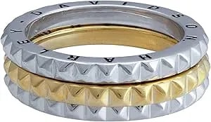 Harley-Davidson Women'S Pyramid Stud Stacking Ring Set - Stainless Steel