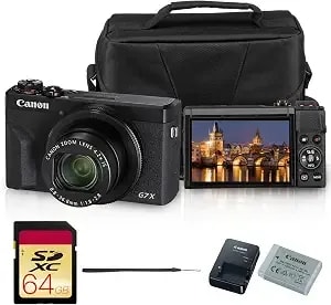Canon Powershot g7 X Mark Iii 20.1mp Digital Camera Vlogging Bundle - For Vlogging & Travel - 20.1mp 1-Inch - Wifi & Bluetooth - 4k Uhd Video - 4.2x Optical Zoom + 64gb Card + Camera Bag