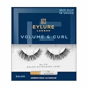 Eylure Salon Extension Look False Eyelashes, Volume No. 114, 1 Pair
