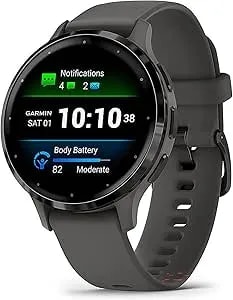 Garmin Venu 3s Health Fitness Gps Smartwatch Slate Bezel/Black Band (41mm) - (Renewed)