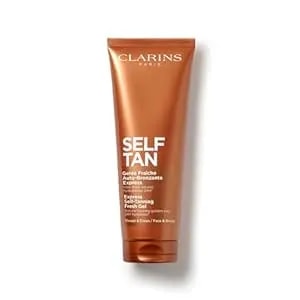Clarins New Self-Tanning Gel - Quick Drying Self Tanner For Face And Body - Buildable, Streak-Free, Long-Lasting, Natural, Sun-Kissed Glow - 24h Hydration* - Contains Aloe Vera & Glycerin - 4.5 Ounces
