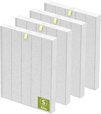 c545 Hepa Replacement Filter S For Winix c545 Plasmawave Air Purifier - Compatible With Winix S Filter 1712-0096-00 And 2522-0058-00, 4 Pack High Efficiency Hepa Air Filters