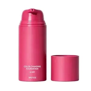 Color Changing Foundation, Korean Skin Tone Adaptive Foundation, Hydrating & Concealing, Natural Skin Friendly Makeup For Eye And Facial Beauty