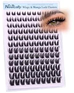 Bunny Manga Lash Clusters Wispy Spikes Eyelash Clusters Anime Fairy Cluster Eyelash Extensions Natural 8-16mm Individual Lashes Cd-Curly Diy Lash Extension At Home By Newcally