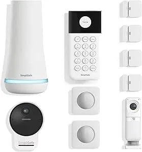 Simplisafe 10 Piece Wireless Home Security System With Outdoor Camera- Optional 24/7 Professional Monitoring - No Contract - Compatible With Alexa And Google Assistant