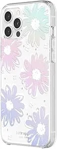 Kate Spade New York Protective Hardshell Case Compatible With Iphone 12 Pro Max - Daisy Iridescent Foil/White/Clear/Gems