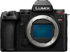 Panasonic Lumix s5ii Mirrorless Camera, 24.2mp Full Frame With Phase Hybrid Af, New Active I.S. Technology, Unlimited 4:2:2 10-Bit Recording - Dc-s5m2body9 Black