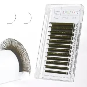 Classic Colored Eyelash Extension Natural Soft Blue Purlple Pink Green Brown Volume Lash Extension Individual False Eye Lashes With Color (Dark Green, 0.07-C 8-15mm Mix)