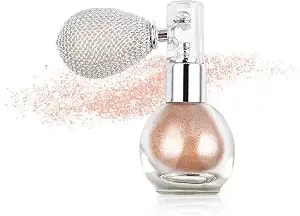 Glitter Spray, Versatile Glitter Spray For Hair And Body Cosmetic, Highlighter Powder For Women, Body Shimmer For Party, Music Festival And Wedding #Brown