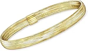 Ross-Simons Italian 14kt Yellow Gold Mesh Stretch Bracelet