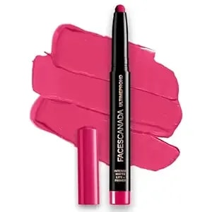 Facescanada Hd Intense Matte Lipstick, Feather Light Comfort, 10 Hrs Stay, Primer Infused, Flawless Hd Finish, Made In Germany, Brown, Red, Pink, Purple, Nude Lip Color, Dash Of Pink, 0.05 Oz
