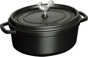 Staub 1123123 Coq Au Vin 5.75 Qt. Cocotte In Black Matte