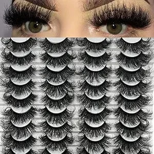 Mink Eyelashes Fluffy 20 Mm 3d Thick Big Faux Mink Lashes Natural Look, Wholesale Cat Eye Dramatic Long 20mm Eye Lashes Pack