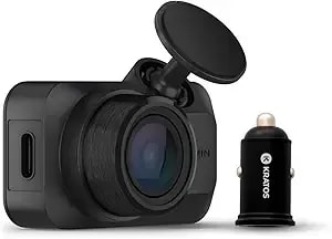 Garmin Dash Cam Mini 3 Ultra-Compact 1080p Camera With 140-Degree Field Of View (Black) Bundle With Dash Camera Accessory (2 Items)