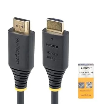 Startech.Com 10ft (3m) Premium Certified High Speed Hdmi Cable, 4k 60hz/1440p 144hz, 18gbps, Uhd Hdmi 2.0 Cord, Tpe Jacket