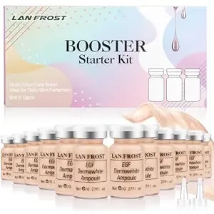 Bb Facial Pigment Serum Starter Kit Hyaluronic Acid Essence Foundation Skin Care Kit 0.27oz 12 Vials, Combined With Niacinamide And Peptides To Skin Tone Anti-Aging Foundation Light Rose #3