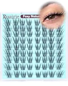 Fox Eye Lash Clusters Manga Eyelash Clusters Natural Lashes Clusters Spiky Cluster Lashes Wispy Cluster Eyelash Extensions Pre-Matched Cat Eye Individual Lashes Daily Wear Fairy Lash Extension